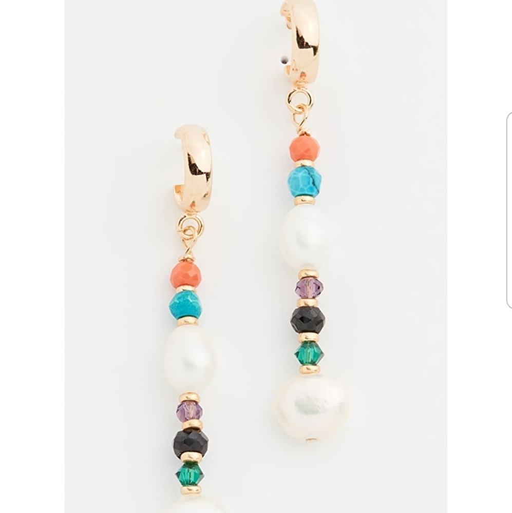 NEW SHASHI SOL 18k Plated Pearl Earrings